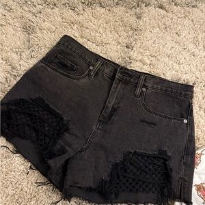 Black Blank NYC Distressed Women Shorts